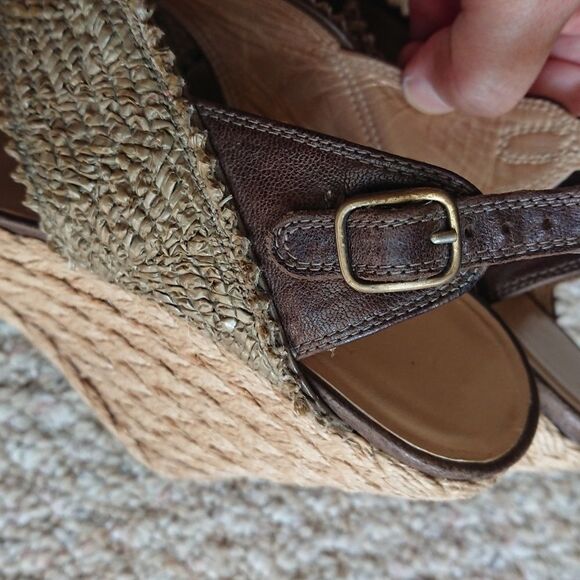 STUART WEITZMAN Olive green Toogood Raffia Espadrille Size 6.5 - Picture 12 of 16